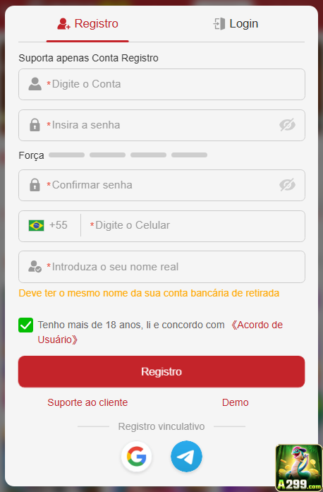 Experiência de Jogos a299.com